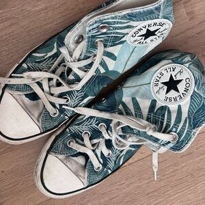 Tropical converse shoes high tops
